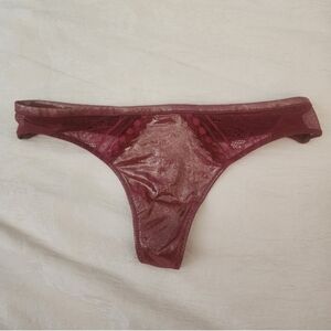 Victoria's Secret Body by Victoria shimmer & lace thong XS